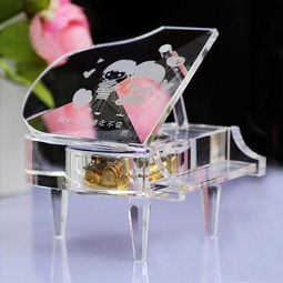 彩色水晶钢琴模型 水晶钢琴模型厂家 水晶钢琴音乐盒
